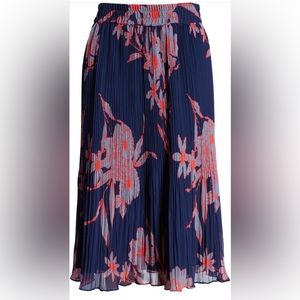 Halogen - Floral Pleated Skirt